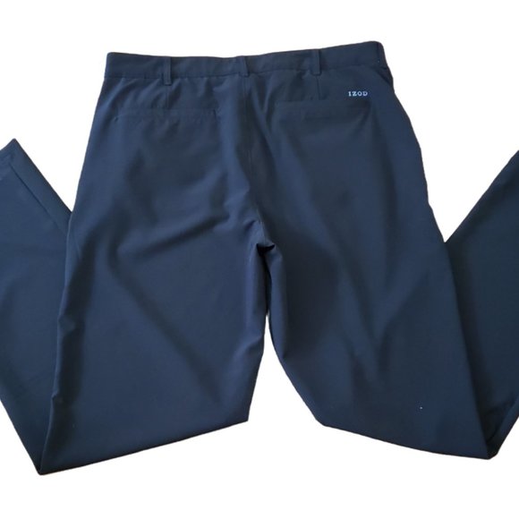 IZOD Swingflex Men's 36 Black Classic-Fit Stretch Performance Golf Pants NWT $70 - Picture 6 of 14